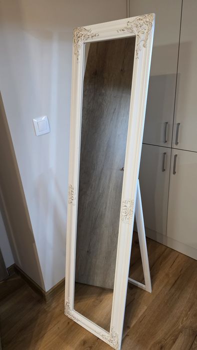 Бяло винтитдж огледало 40×160