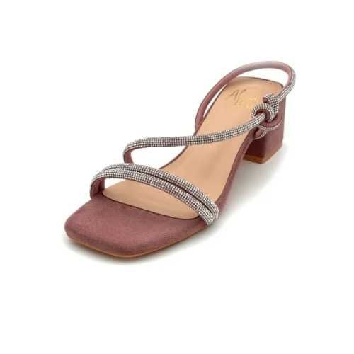 Sandale femei Alma en Pena, toc 5cm, mov inchis, Marime 37 EU