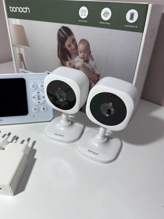 Monitor pentru bebeluși bonoch cu 2 camere 720p 4000Mah