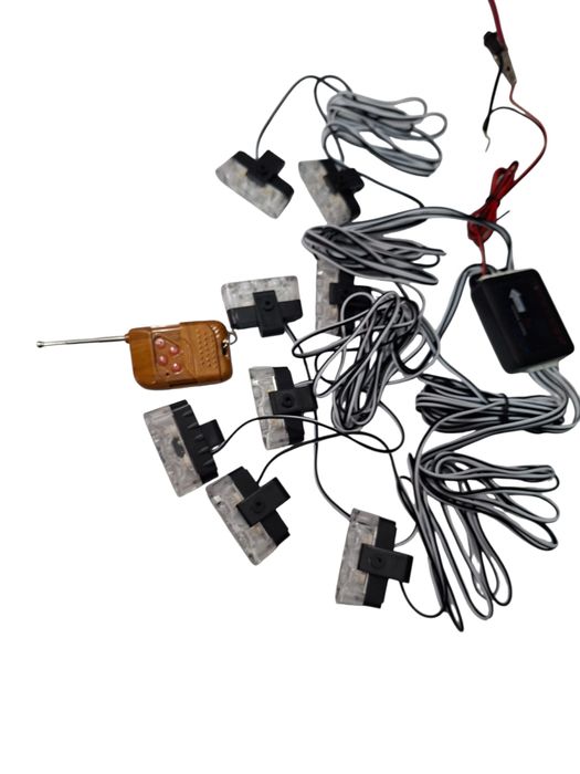 Kit 8 lumini stroboscopice ultra puternice cu telecomandă