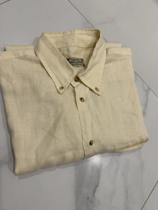 Оригинална ленена мъжка риза L размер