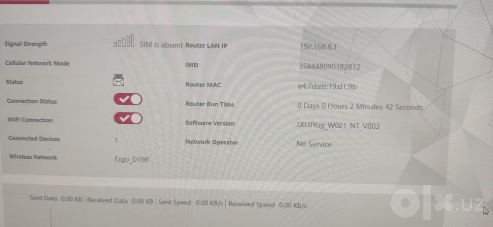 4G Usb Modemlar Wi-Fi lik, Orginal. Universal, hamma sim karta tushadi