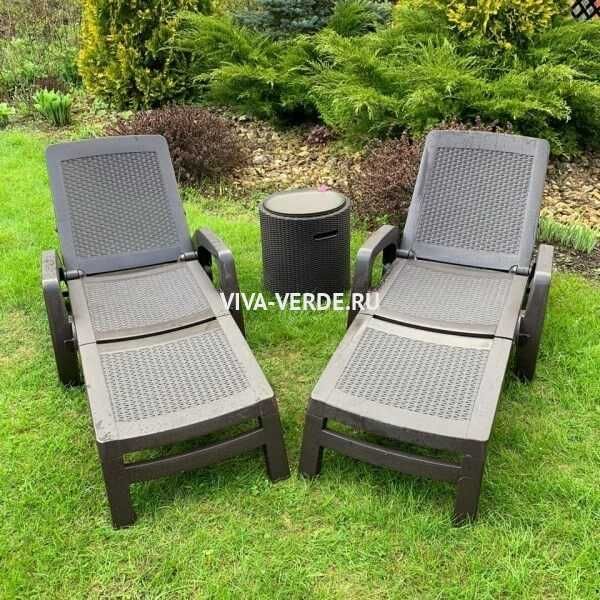 Шезлонг, лежак под искусственный ротанг