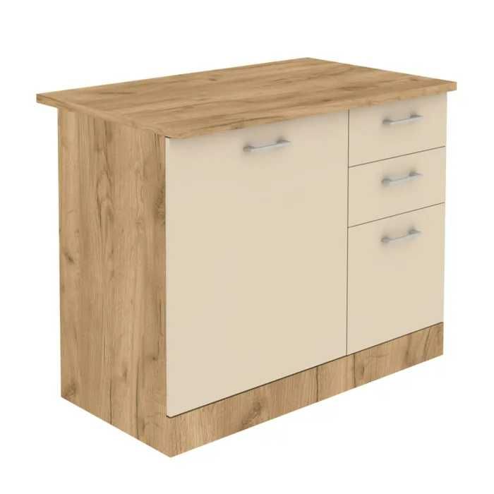 Bucatarie stejar + crem mat, 240 cm