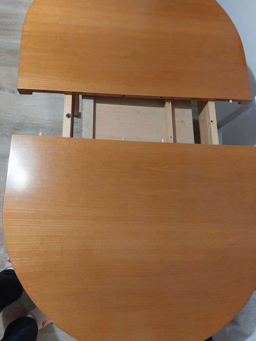 Трапезна маса 120/80см+30см