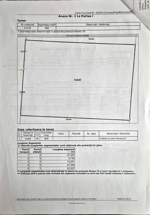 Vand teren intravilan in Apateu cartierul nou