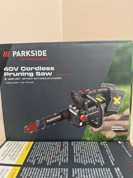 Drujbă / Drujbiță pe acumulator Parkside Performance 40V, Brushless - Nouă