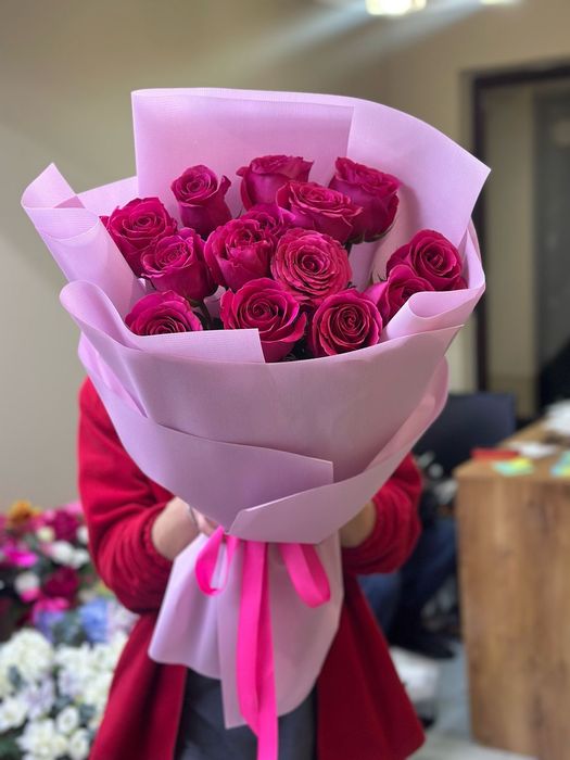 25 роз 15000тг! Доставка