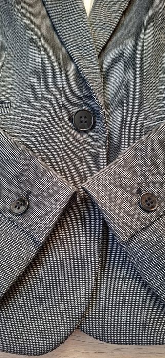 Sacou office damă alb-negru H&M