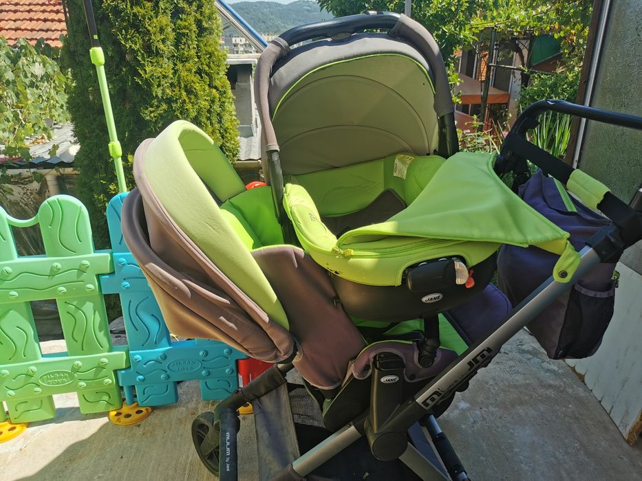 Детска количка JANE с два КОША, оригинален чадър JANE, постелка MOON