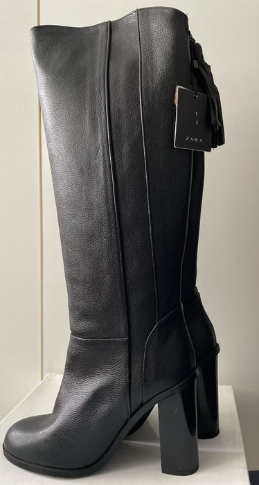 Ботуши Zara от естествена кожа,чисто нови с етикет