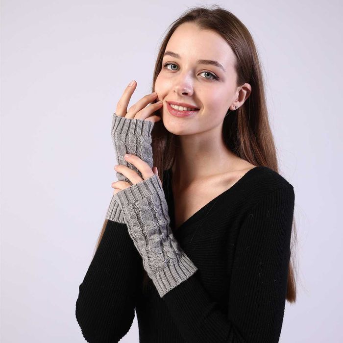 Manusi de iarna dama fara degete, Material Acril, Material Elastic