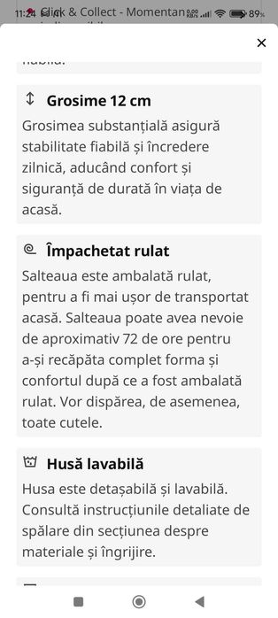 Saltea ikeea ferma cu arcuri