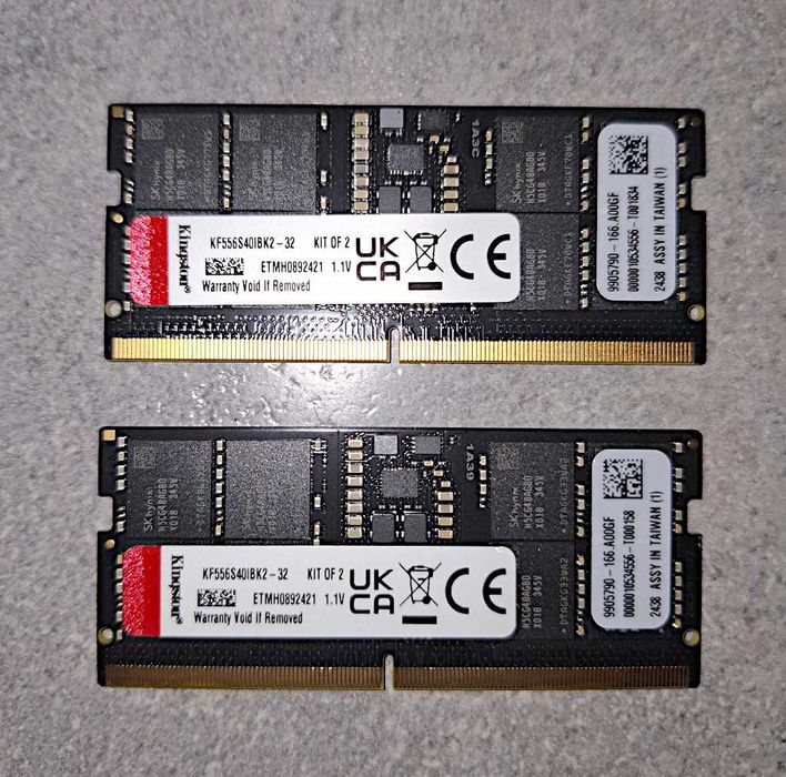Kit memorie RAM 32GB DDR5-5600 CL40 Kingston Fury SODIMM (laptop)