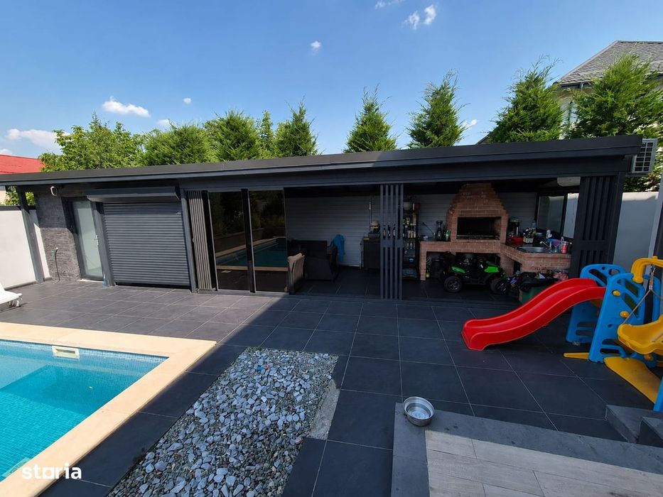 Vilă de lux cu piscină,teren 400 mp, Chiajna,Rosu