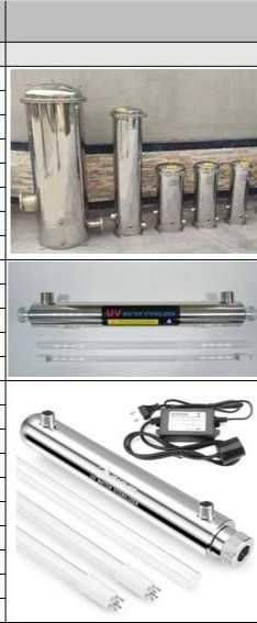 запчасти для обратного осмоса  osmos filtr uchun kerakli hom ashyolar