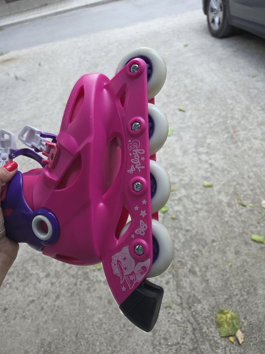 Ролери 30-32 номер, каска, налакътници и наколенки