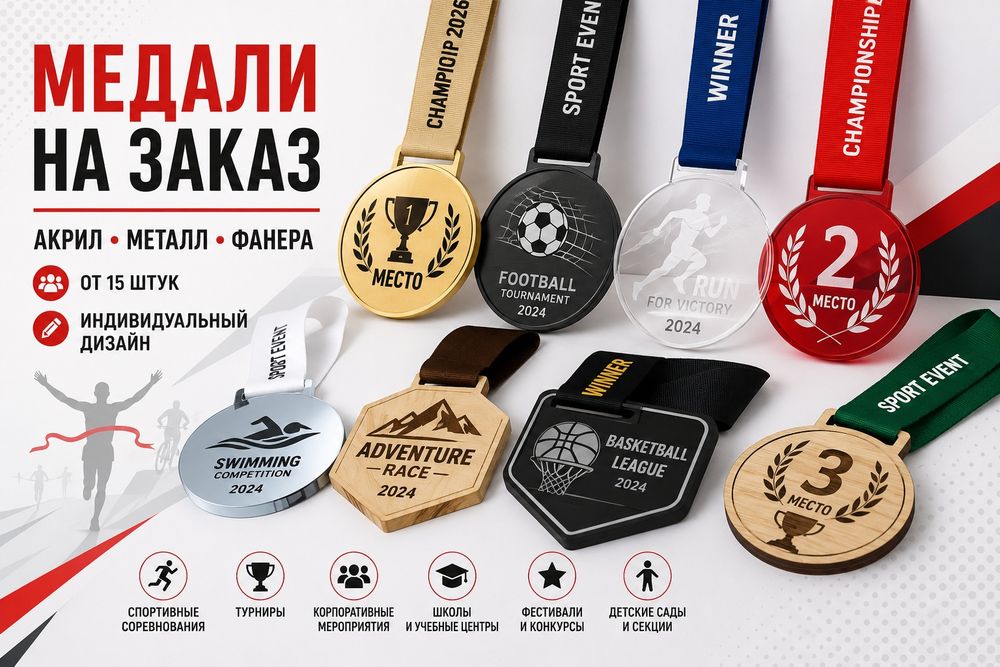 Медали для соревнований и мероприятий