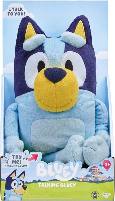 Плюшена играчка със звуци Bluey Bingo Бинго Блуи 30см
