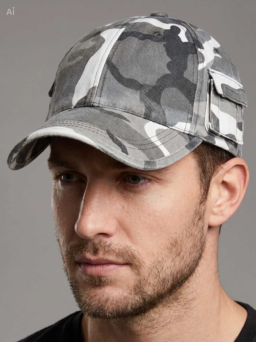 sapca camuflaj cu buzunare laterale