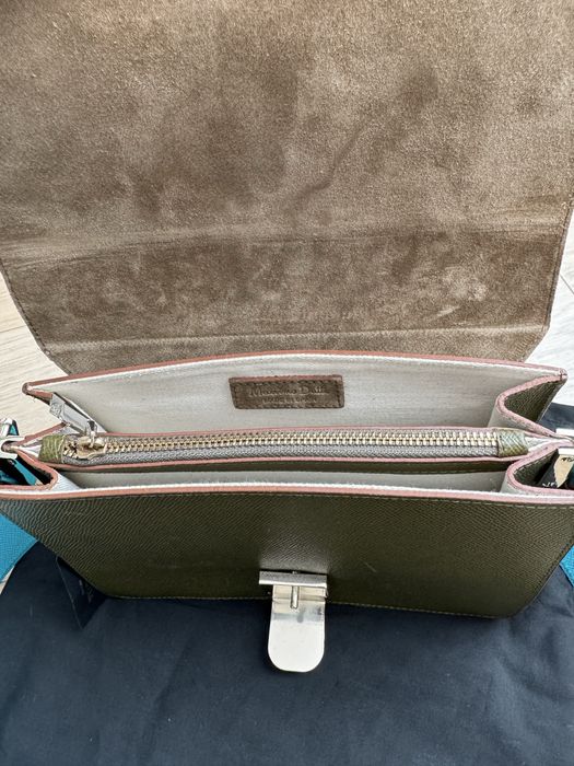 Massimo Duti чанта естествена кожа с етикет