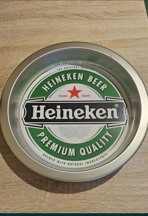 Tava Heineken,metalica,de servit bauturi