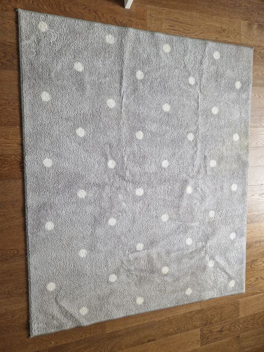 Ковер Икеа серый с горошками