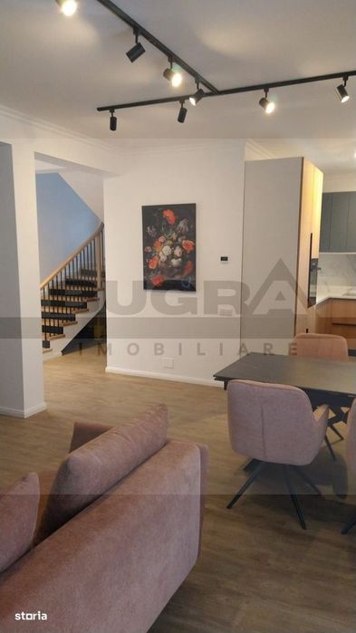 Duplex premium de 120mp , ansamblu de case privat, gradina, zona Terra