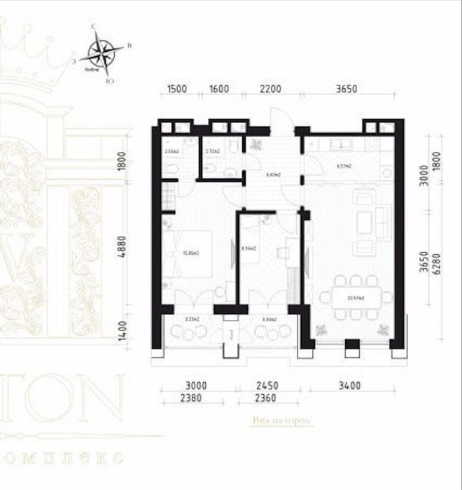 Продаётся 3-х комнатная квартира в ЖК Wiston