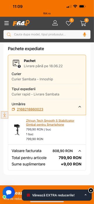 Stabilizator Zhiyun Tech Smooth 5 pentru smatphone