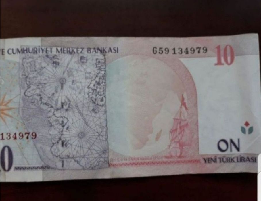 Bancnotă 10 lire  turcești 1970