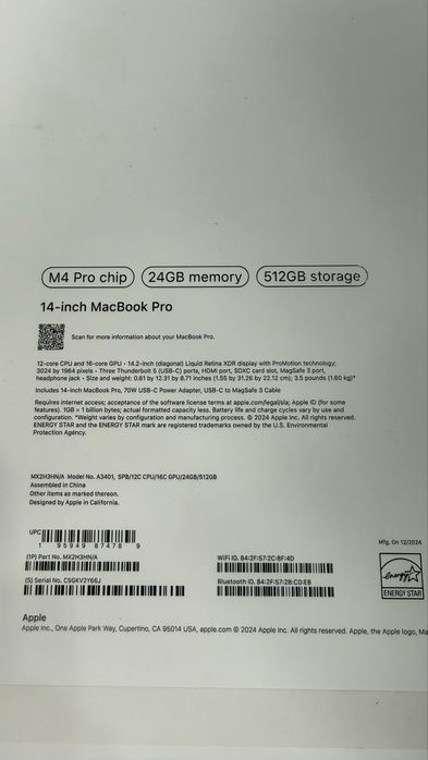 MacBook Pro 14, 24гб/512гб