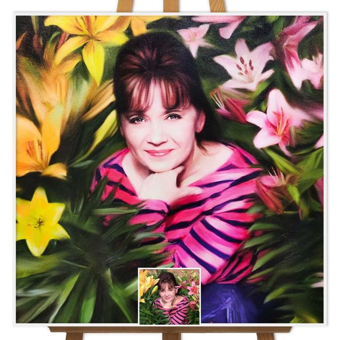 Cadoul ideal pentru cei dragi,pictura portret dupa poza