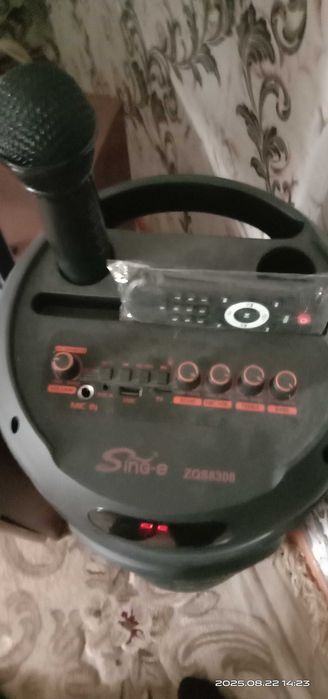 Продам колонку в хорошем состоянии микрофон  беспроводной есть