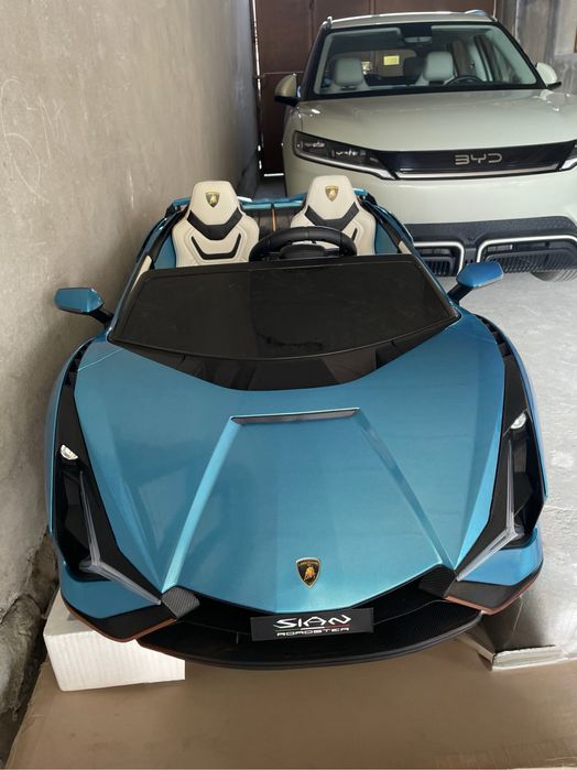 Детская машина ламборгини сиан с монитором|24вольт|двухместный