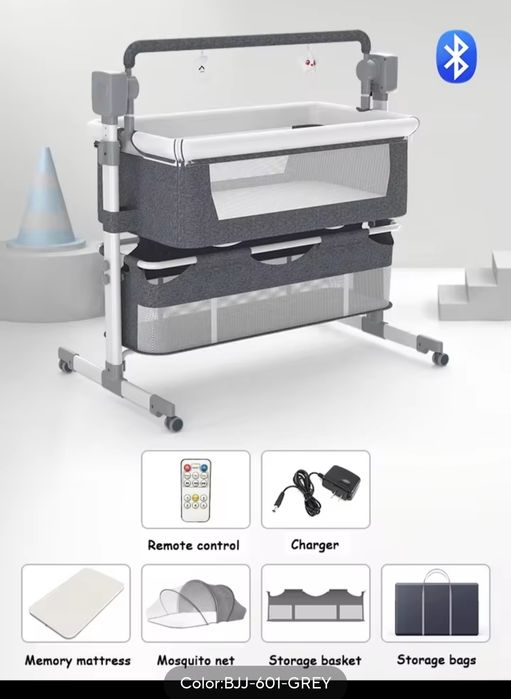 Pătuț co-sleeper electric