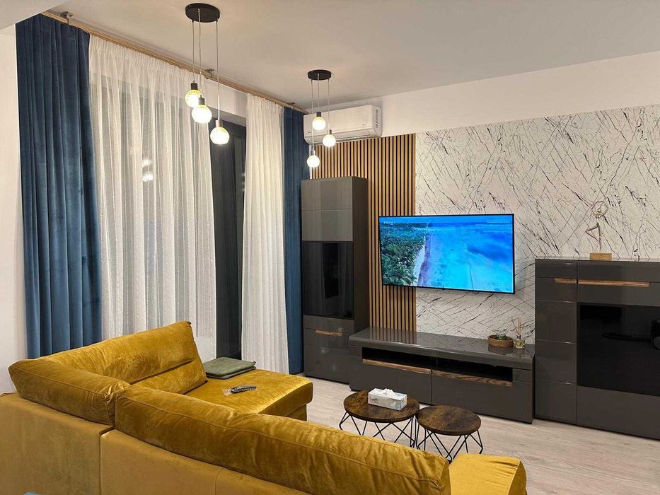 Inchiriez apartament 2 camere Pipera Plaza rond OMV, P subteran, bloc nou, complex Residence 5 Pipera Apartments