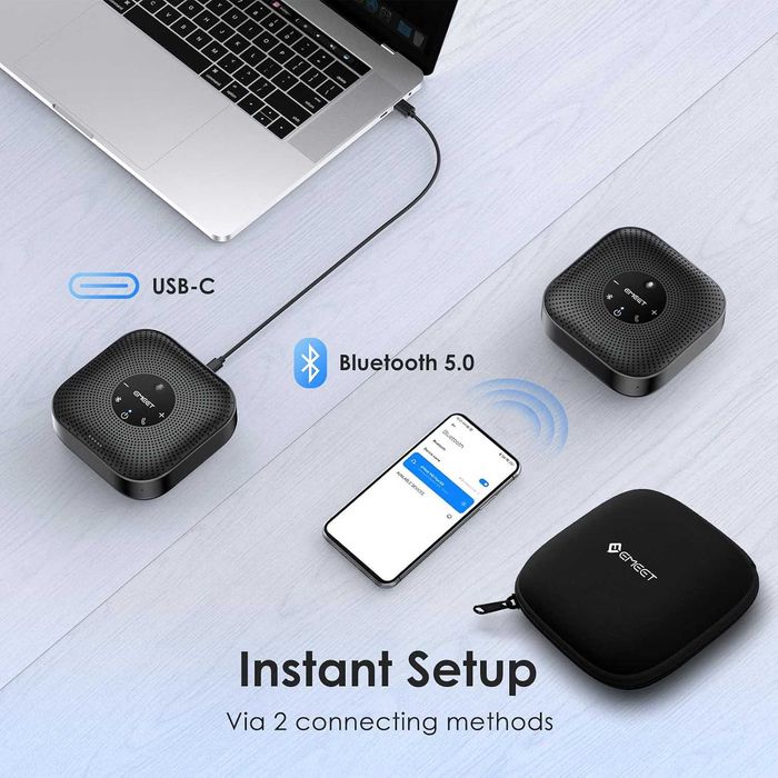 EMEET M0 Plus – професионален Bluetooth speakerphone за онлайн срещи и конференции