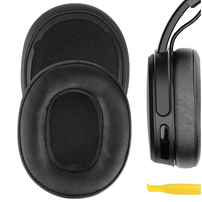 Set 2 bureti pentru casti Skullcandy Crusher Wireless 2.0 / 3.0 / Evo / ANC 1, Hesh 3 / Evo / ANC, Venue ANC - Spuma cu memorie - Piele ecologica