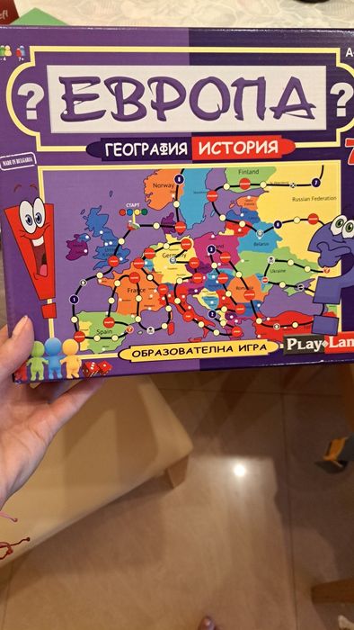 Пъзели - Мини маус и карта на Европа.  Игра Европа - история и геогр