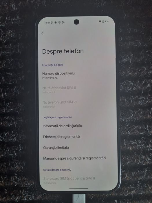 Vând/Schimb Google Pixel 9 Pro XL 5g Black impecabil Liber