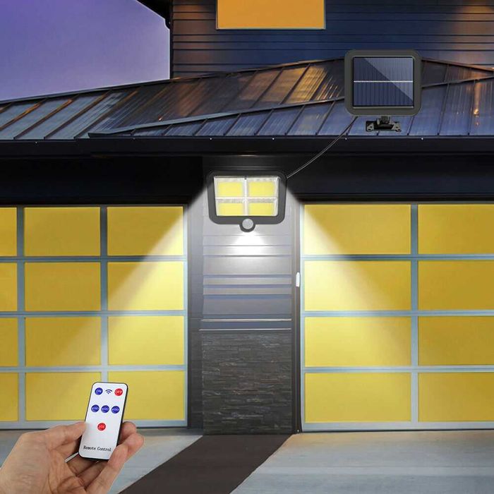 Lampa 128 Leduri Solara+ senzor de miscare +telecomanda. Nou ambalata!