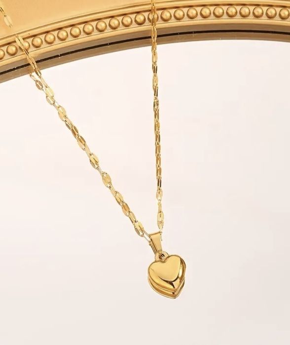 Уникално дамско колие сърце за Свети Валентин / 18 к проба + ПОДАРЪК