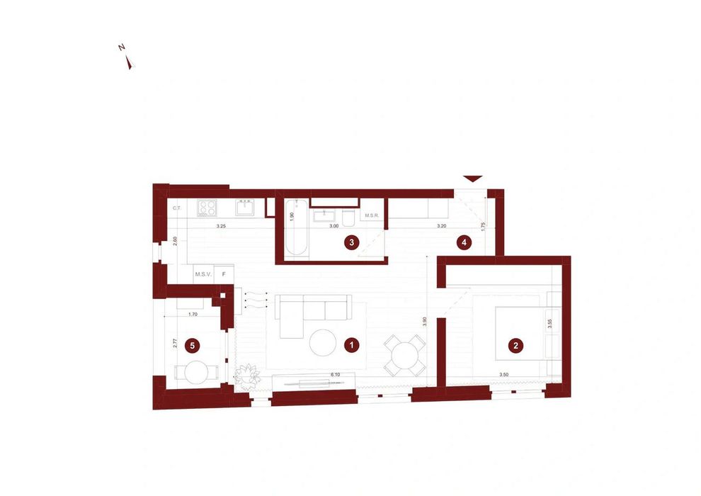 Apartament in Via Carmina, de la dezvoltator avans 5% — fotografia 3