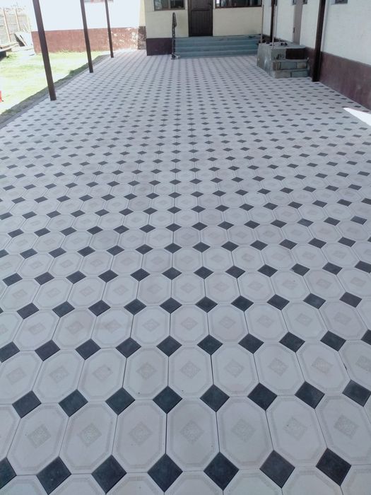 Укладка плитки брусчатка