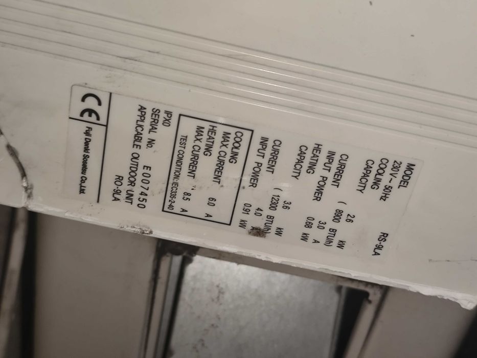 Климатик FUJI RO-8LA работи, за почистване