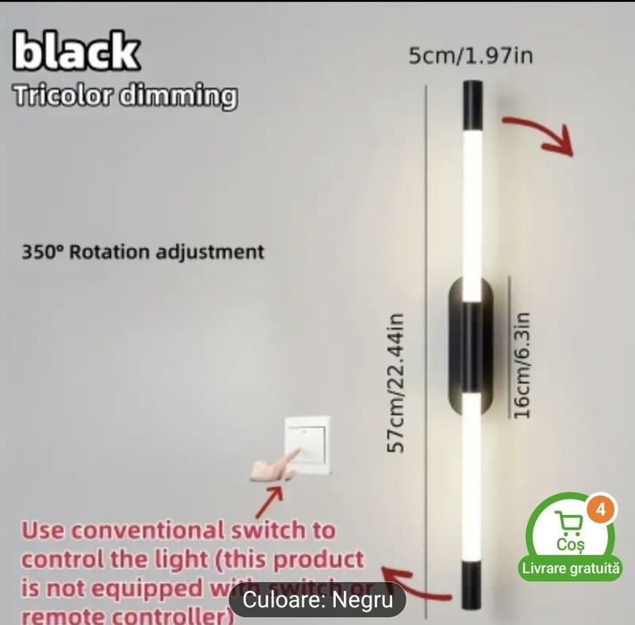 Aplica/Lampa de perete led