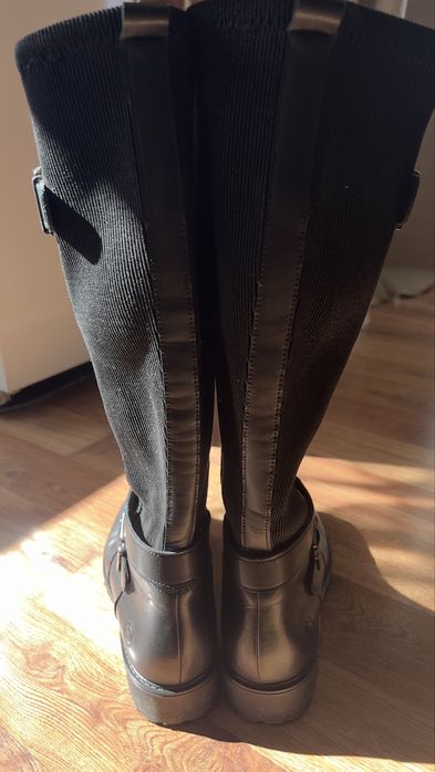 кожени ботуши Remonte, широка горна част с разтягане