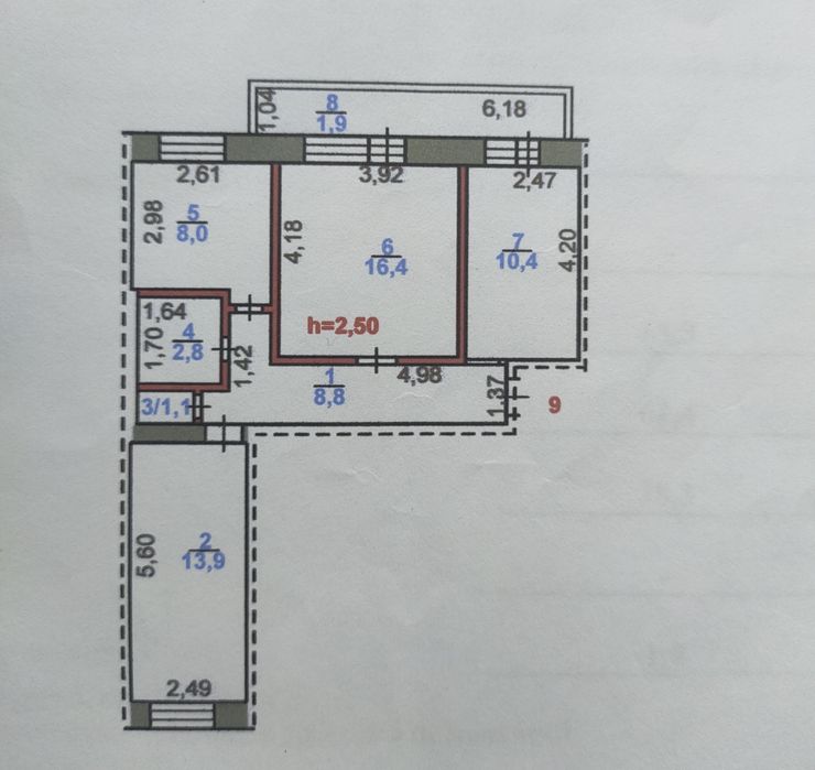 Продам 3-х комнатную квартиру