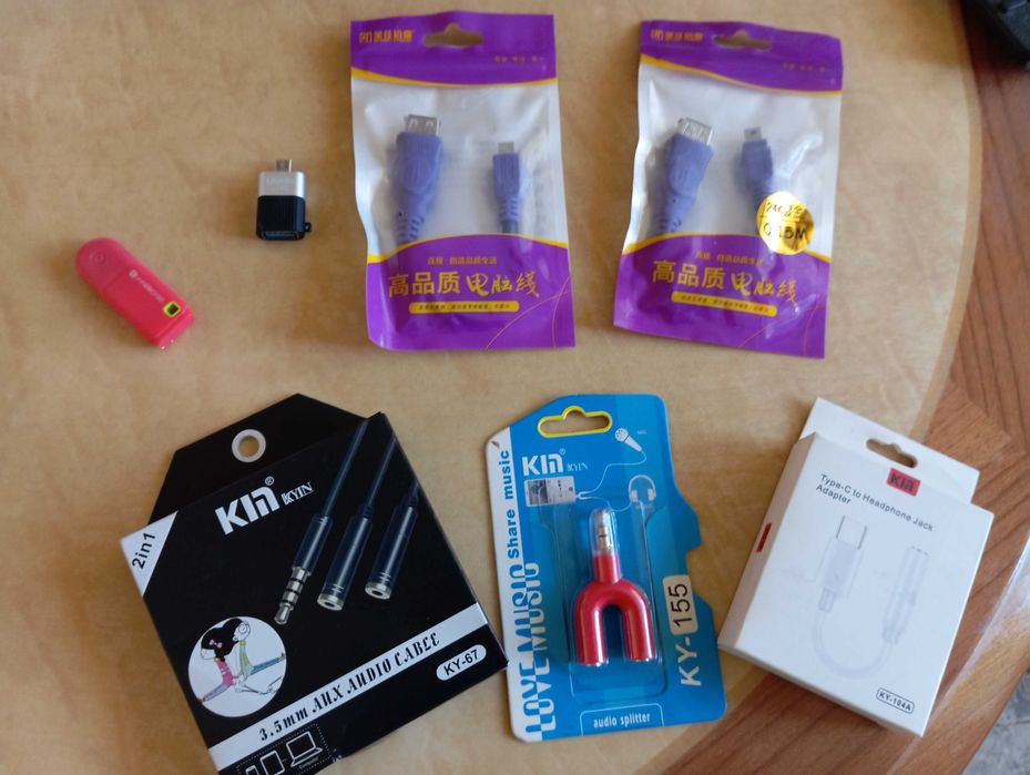 Wi-Fi USB, mini usb OTG , Type-C на AUX, разветвители